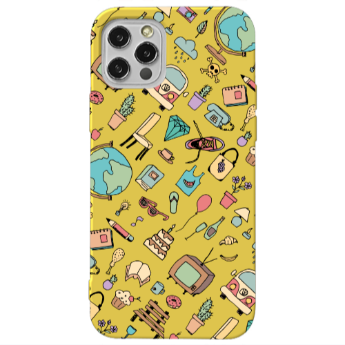 Apple iPhone 13 Pro Best buds Yellow Colored Silicone TPU Θήκη