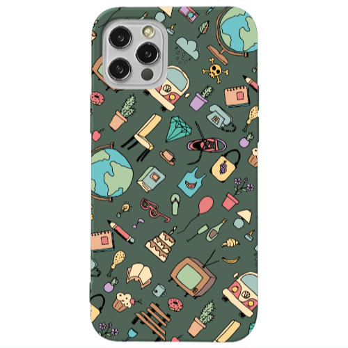 Apple iPhone 13 Pro Best buds Dark Green Colored Silicone TPU Θήκη