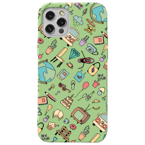 Apple iPhone 12 Pro Max Best buds Light Green Colored Silicone TPU Θήκη
