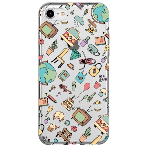 Apple iPhone 7 Best buds Transparent Silicone TPU Θήκη
