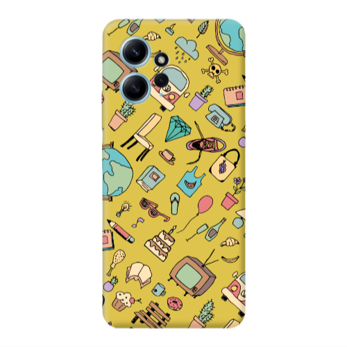 Xiaomi Redmi Note 12 4G Mixed up Yellow Colored Silicone TPU Θήκη