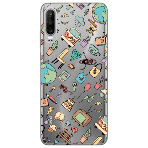 Huawei P30 Best buds Transparent Silicone TPU Θήκη