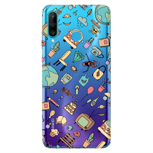 Huawei P30 Lite Best buds Transparent Silicone TPU Θήκη