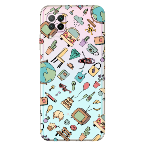 Huawei P40 Lite Mixed up Transparent Silicone TPU Θήκη