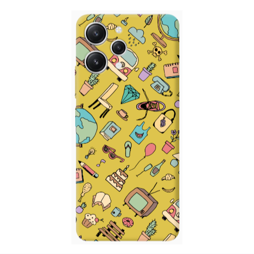 Xiaomi Redmi 12 Mixed up Yellow Colored Silicone TPU Θήκη
