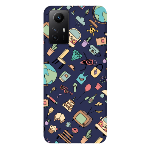 Xiaomi Redmi Note 12s Mixed up Dark blue Colored Silicone TPU Θήκη