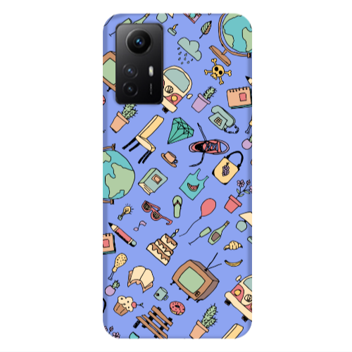Xiaomi Redmi Note 12s Mixed up Light Purple Colored Silicone TPU Θήκη