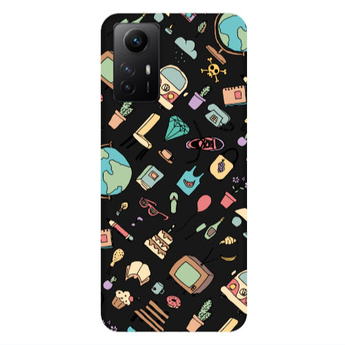 Xiaomi Redmi Note 12s Mixed up Black Colored Silicone TPU Θήκη