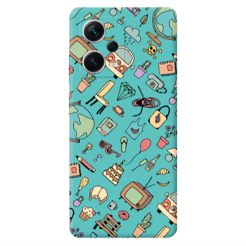 Xiaomi Poco X5 Mixed up Turquoise Colored Silicone TPU Θήκη