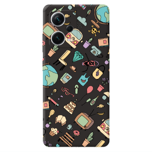 Xiaomi Poco X5 Mixed up Black Colored Silicone TPU Θήκη