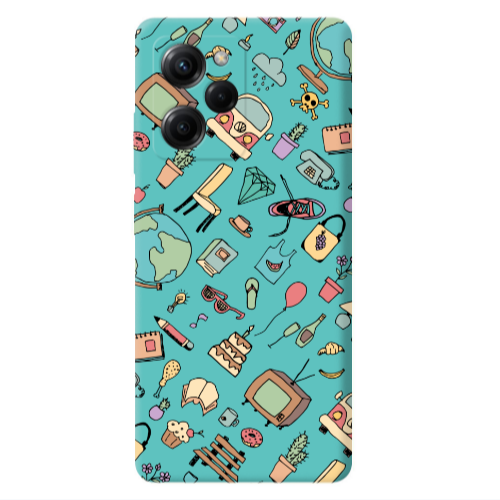 Xiaomi Poco X5 Pro Mixed up Turquoise Colored Silicone TPU Θήκη