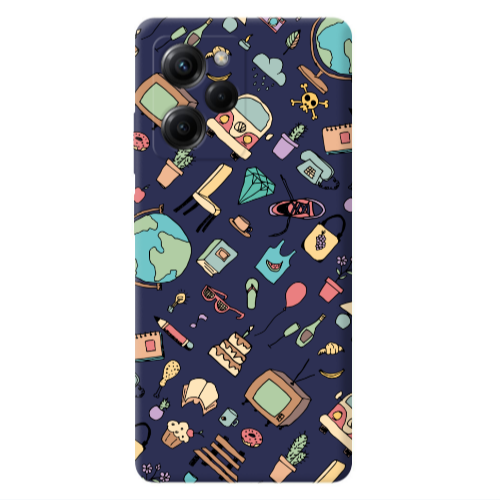 Xiaomi Poco X5 Pro Mixed up Dark blue Colored Silicone TPU Θήκη