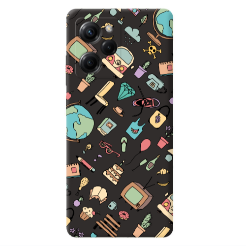 Xiaomi Poco X5 Pro Mixed up Black Colored Silicone TPU Θήκη