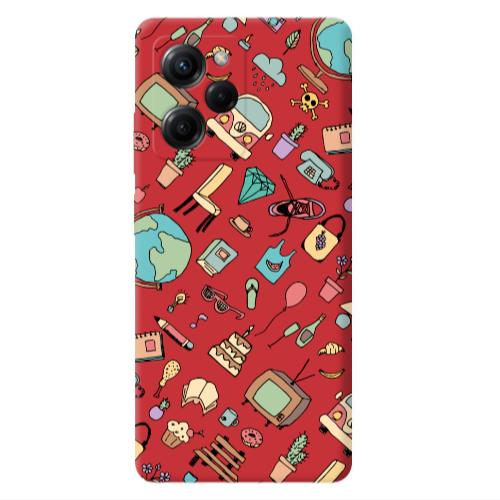 Xiaomi Poco X5 Pro Mixed up Red Colored Silicone TPU Θήκη