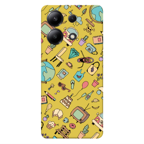 Xiaomi Redmi Note 13 4G Mixed up Yellow Colored Silicone TPU Θήκη