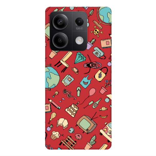 Xiaomi Redmi Note 13Pro 5G Mixed up Red Colored Silicone TPU Θήκη