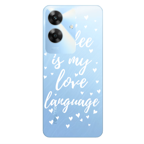 Realme Note 60 Coffe is my love language Transparent Silicone TPU Θήκη