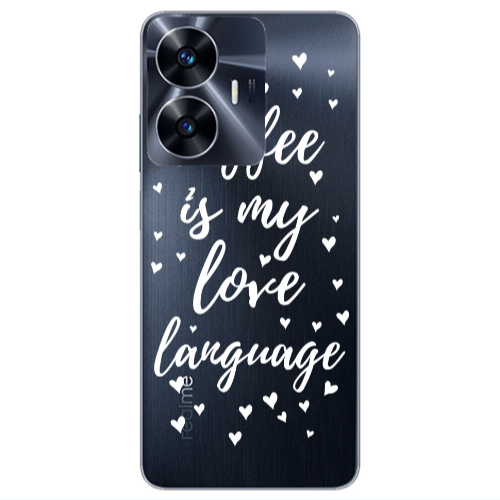 Realme Note 50 Coffe is my love language Transparent Silicone TPU Θήκη