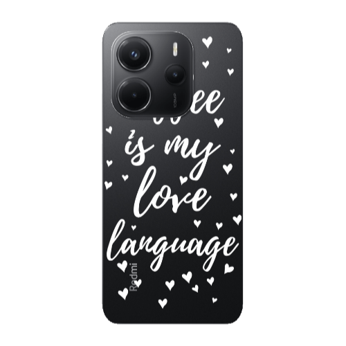 Xiaomi Redmi Note 14 Coffe is my love language Transparent Silicone TPU Θήκη