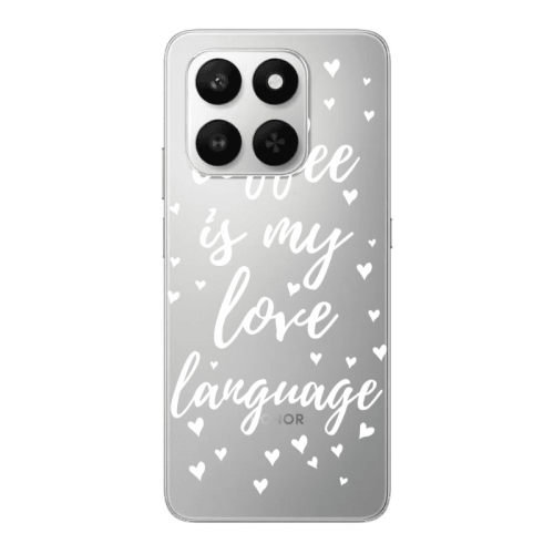Honor Magic 400 Smart Coffe is my love language Transparent Silicone TPU Θήκη
