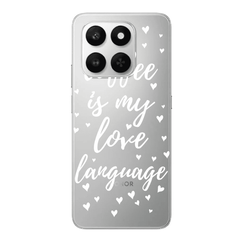 Honor Magic 400 Smart Coffe is my love language Transparent Silicone TPU Θήκη