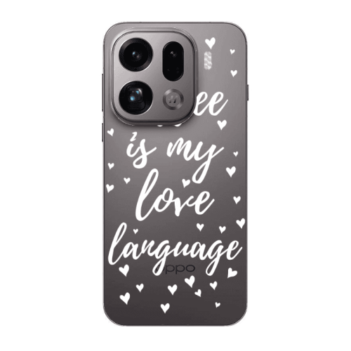 Oppo Find X9 Pro Coffe is my love language Transparent Silicone TPU Θήκη