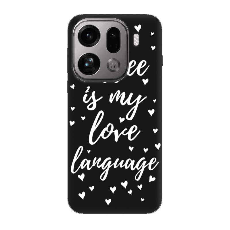 Oppo Find X9 Pro Coffe is my love language Black Colored Silicone TPU Θήκη
