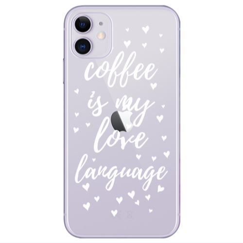 Apple iPhone 11  Coffe is my love language Transparent Silicone TPU Θήκη