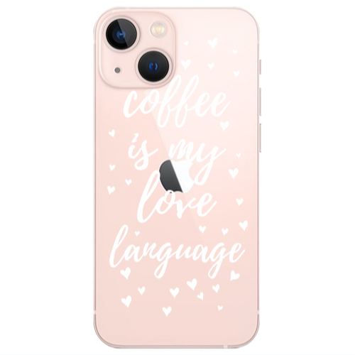 Apple iPhone 13 Coffe is my love language Transparent Silicone TPU Θήκη