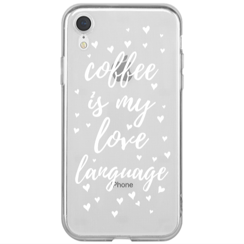 Apple iPhone Xr Coffe is my love language Transparent Silicone TPU Θήκη