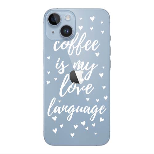Apple iPhone 14 Plus Coffe is my love language Transparent Silicone TPU Θήκη