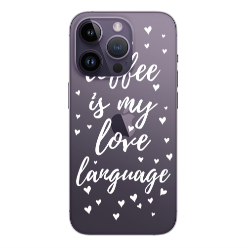 Apple iPhone 14 Pro  Coffe is my love language Transparent Silicone TPU Θήκη