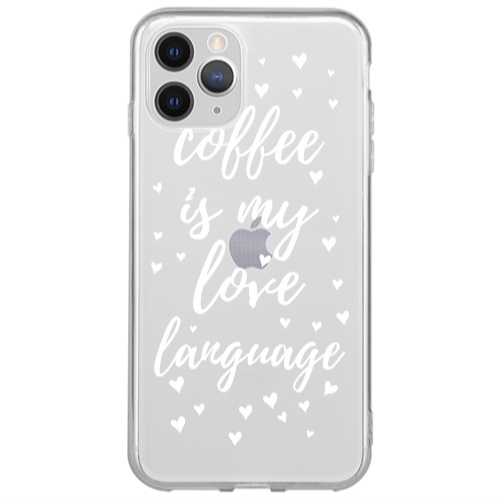 Apple iPhone 13 Pro Coffe is my love language Transparent Silicone TPU Θήκη