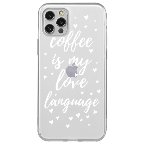 Apple iPhone 12 Pro Coffe is my love language Transparent Silicone TPU Θήκη