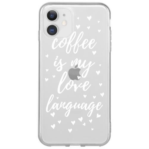 Apple iPhone 12 Mini Coffe is my love language Transparent Silicone TPU Θήκη