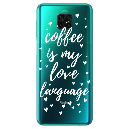 Xiaomi Redmi Note 9S Coffe is my love language Transparent Silicone TPU Θήκη