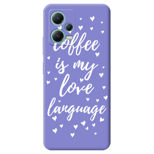Xiaomi Redmi Note 12 Pro 5G Coffe is my love language Purple Colored Silicone TPU Θήκη