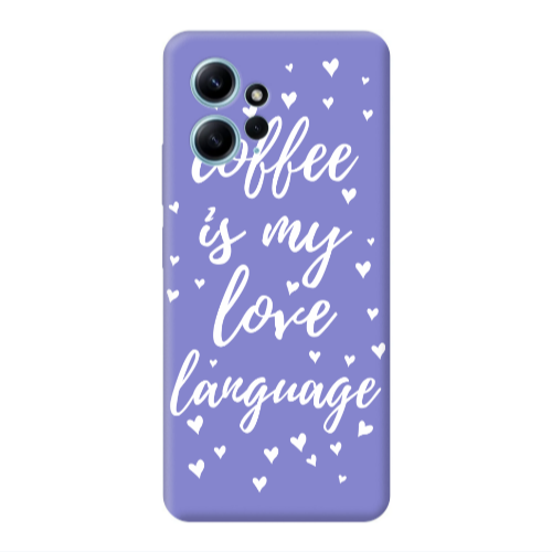 Xiaomi Redmi Note 12 4G Coffe is my love language Purple Colored Silicone TPU Θήκη