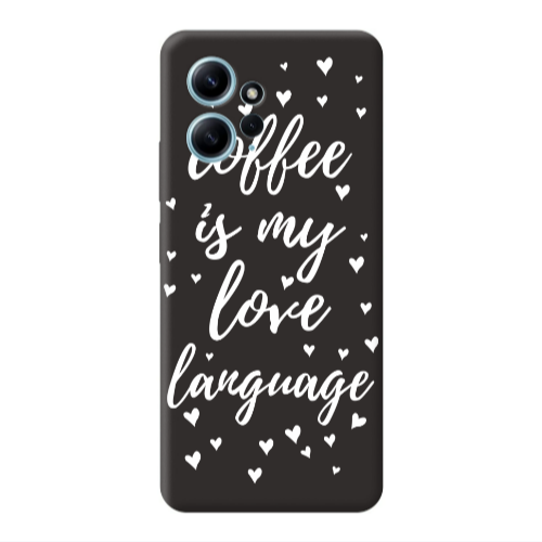 Xiaomi Redmi Note 12 4G Coffe is my love language Black Colored Silicone TPU Θήκη