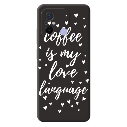 Xiaomi Redmi 12C Coffe is my love language Black Colored Silicone TPU Θήκη