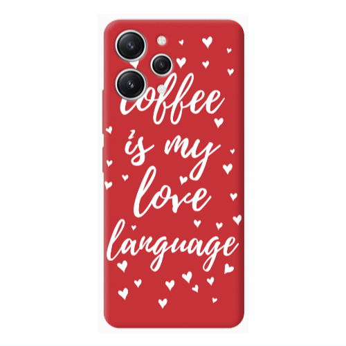 Xiaomi Redmi 12 Coffe is my love language Red Colored Silicone TPU Θήκη