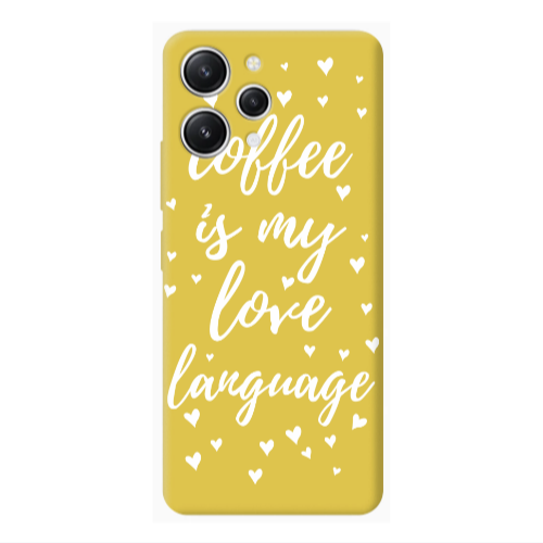 Xiaomi Redmi 12 Coffe is my love language Yellow Colored Silicone TPU Θήκη