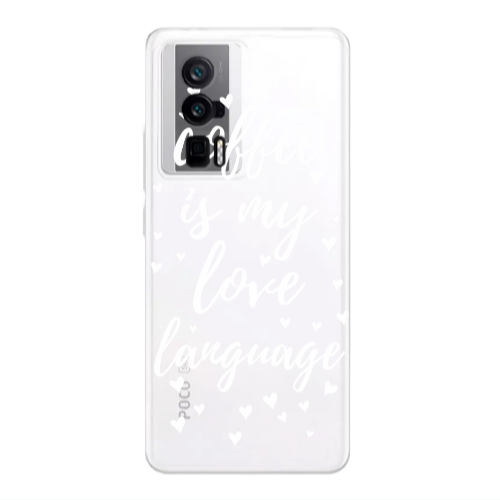 Xiaomi Poco F5 Pro Coffe is my love language Transparent Silicone TPU Θήκη