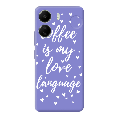 Xiaomi Redmi 13C Coffe is my love language Purple Colored Silicone TPU Θήκη