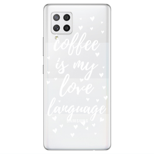 Samsung A42 5G Coffe is my love language Transparent Silicone TPU Θήκη