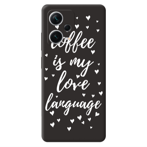 Xiaomi Poco X5 Coffe is my love language Black Colored Silicone TPU Θήκη
