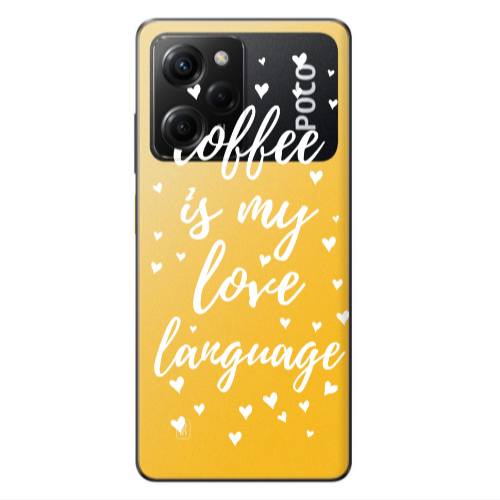 Xiaomi Poco X5 Pro Coffe is my love language Transparent Silicone TPU Θήκη