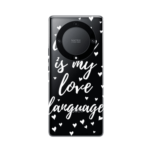 Honor Magic5 Lite 5G Coffe is my love language Transparent Silicone TPU Θήκη