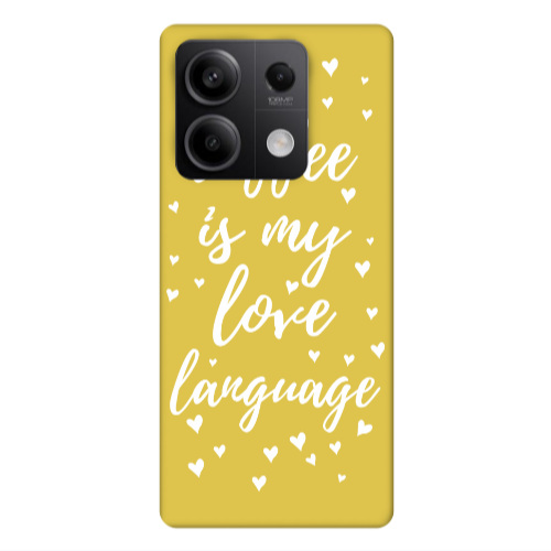 Xiaomi Redmi Note 13 5G Coffe is my love language Yellow Colored Silicone TPU Θήκη
