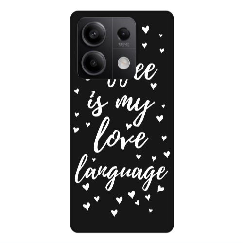 Xiaomi Redmi Note 13Pro 5G Coffe is my love language Black Colored Silicone TPU Θήκη